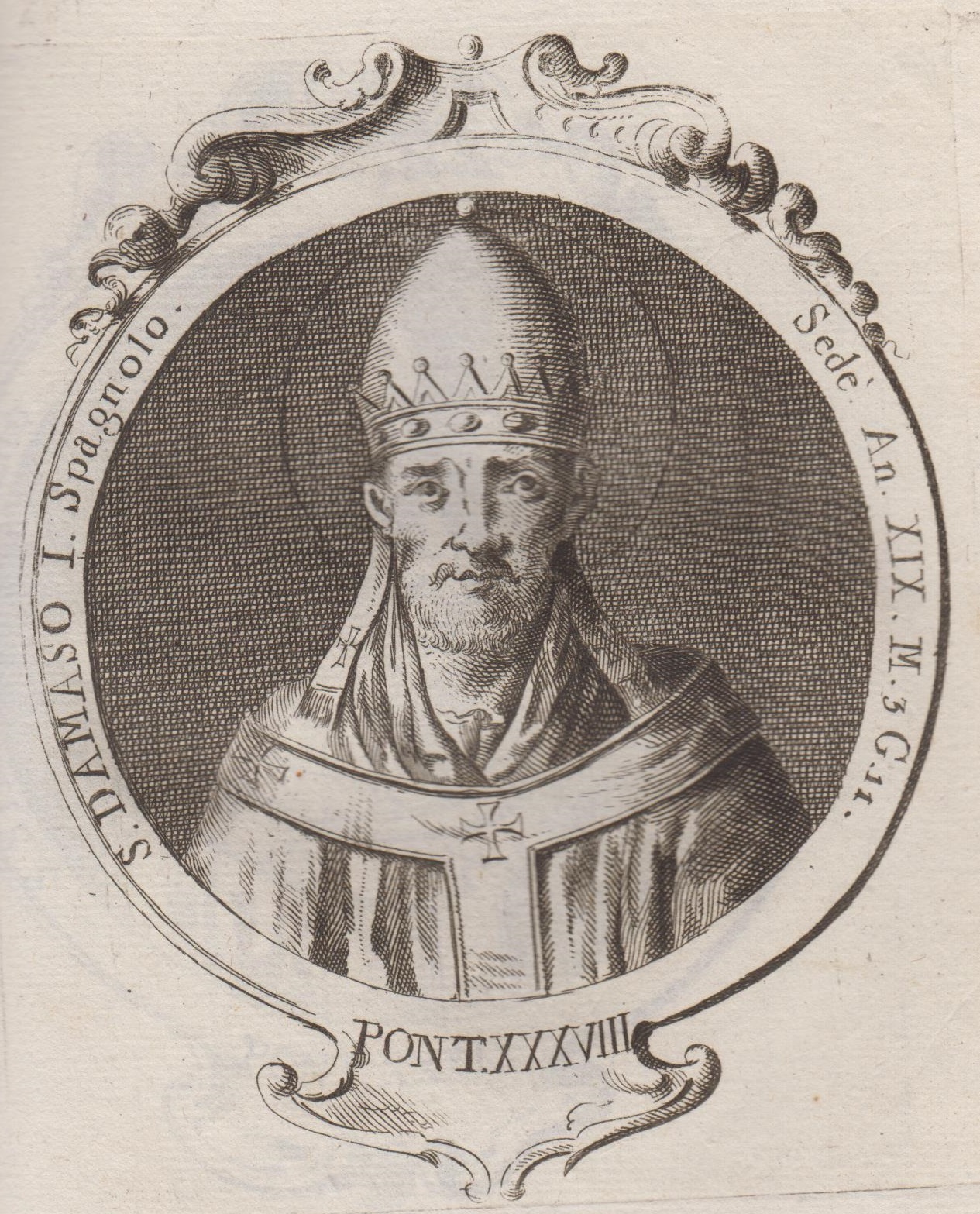 Los primeros Papas hasta Dámaso retratos de los Papas hasta 1.775