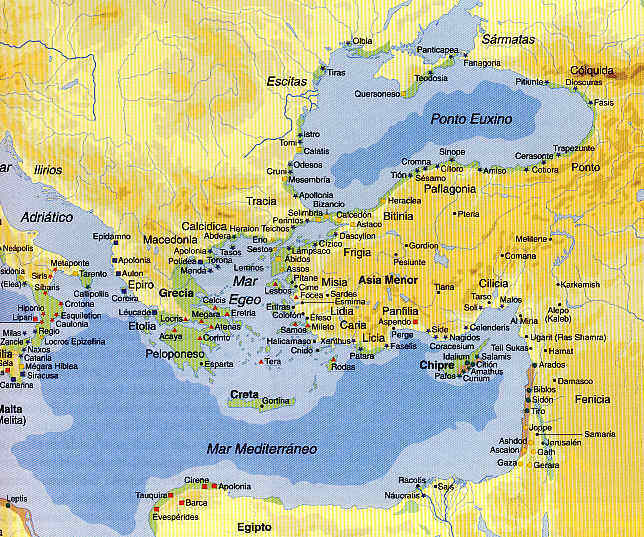 Las mil colonias helenas en el Mediterráneo