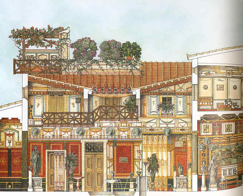 Pintura 12 Dos mansiones de Pompeya
