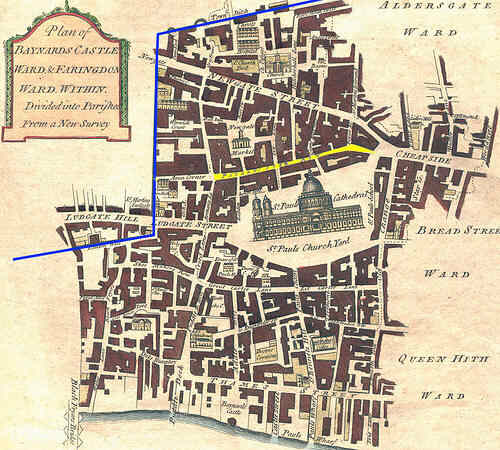 Paternoster Row en 1700